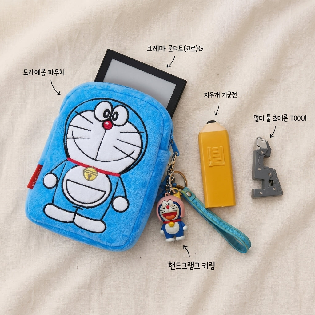 💙 Doraemon Pluszowa Saszetka – Uroczy Towarzysz na Każdy Dzień!