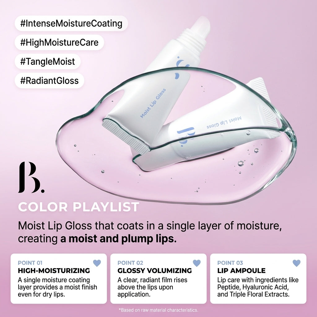 Boncept Moist Lip Gloss 01.Clear Coatng I niewymazujący się efekt błysku
