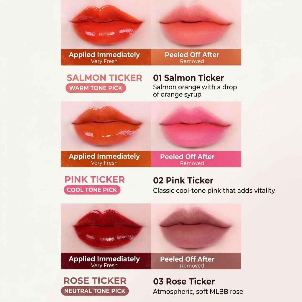 BONCEPT Lip Tattoo Sticker 01 Salmon Ticker I Długotrwały efekt koloryzacji ust