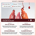 BONCEPT Lip Tattoo Sticker 01 Salmon Ticker I Langanhaltender Farbeffekt für die Lippen