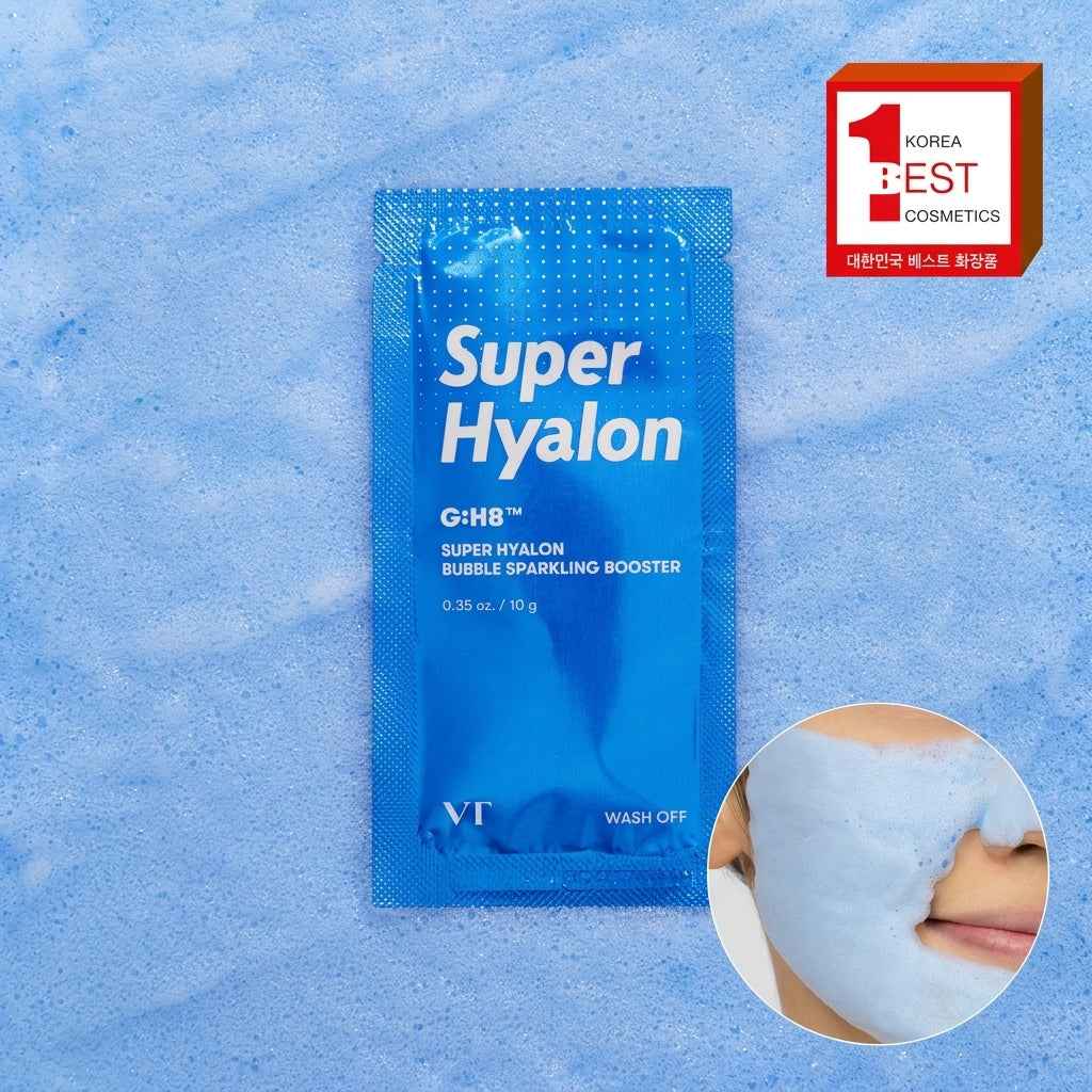 VT Super Hyalon Bubble Sparkling Booster 10g I puszysta formuła Blue Bubble Shot