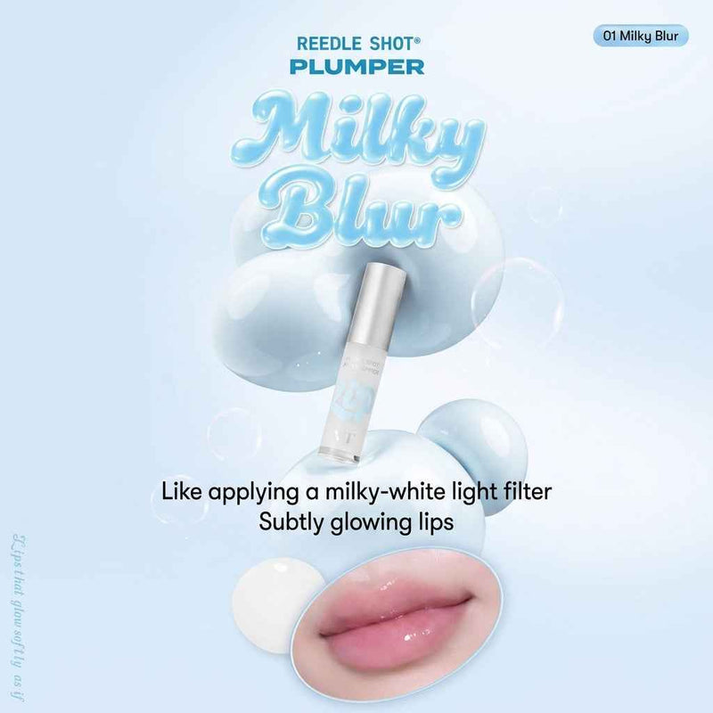 VT Reedle Shot Lip Plumper 01 Milky Blur 4ml I Subtelny efekt optycznego powiększenia ust