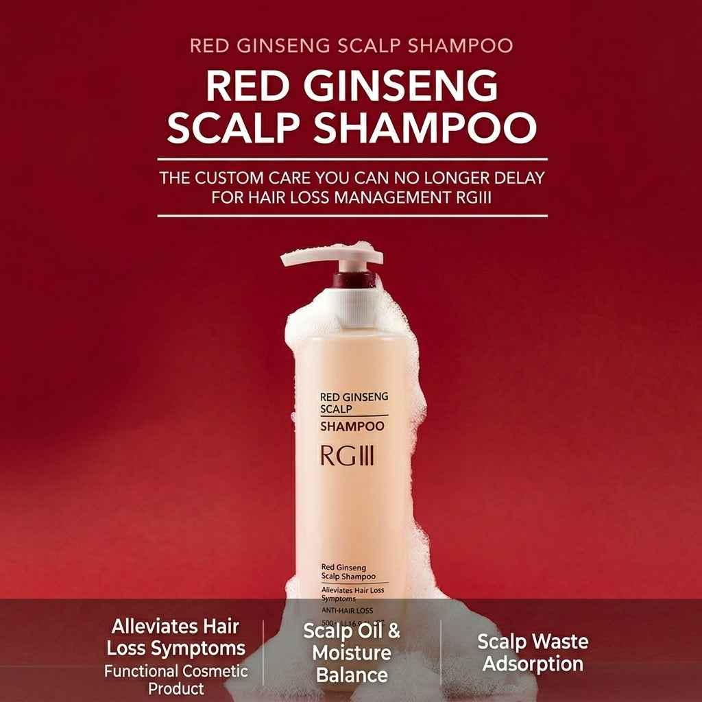 RGIII Red Ginseng Scalp Shampoo 300ml I Wspiera redukcję objawów przerzedzania włosów
