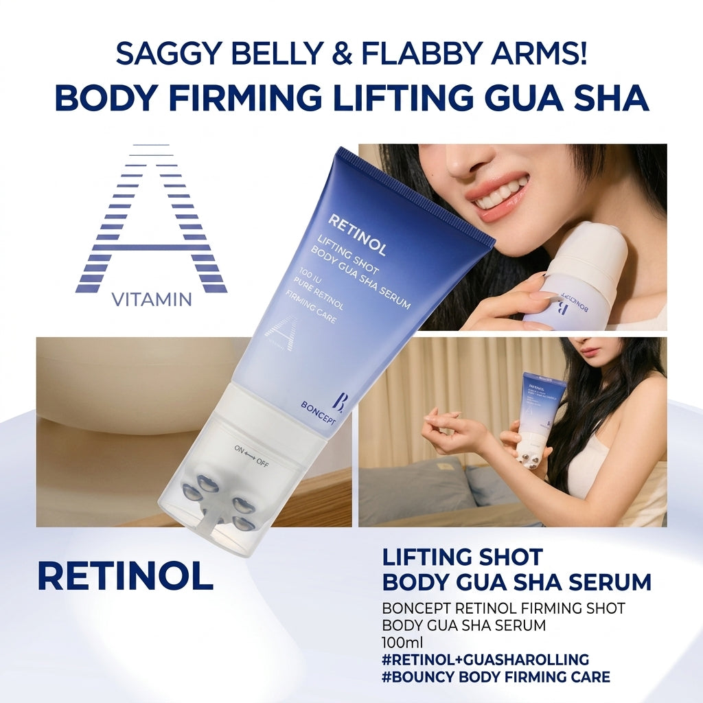Boncept Retinol Firming Gua Sha Serum 100ml I Wbudowany masażer gua sha 360°