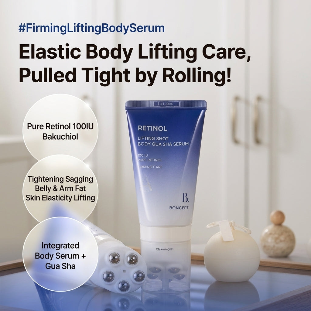 Boncept Retinol Firming Gua Sha Serum 100ml I Wbudowany masażer gua sha 360°