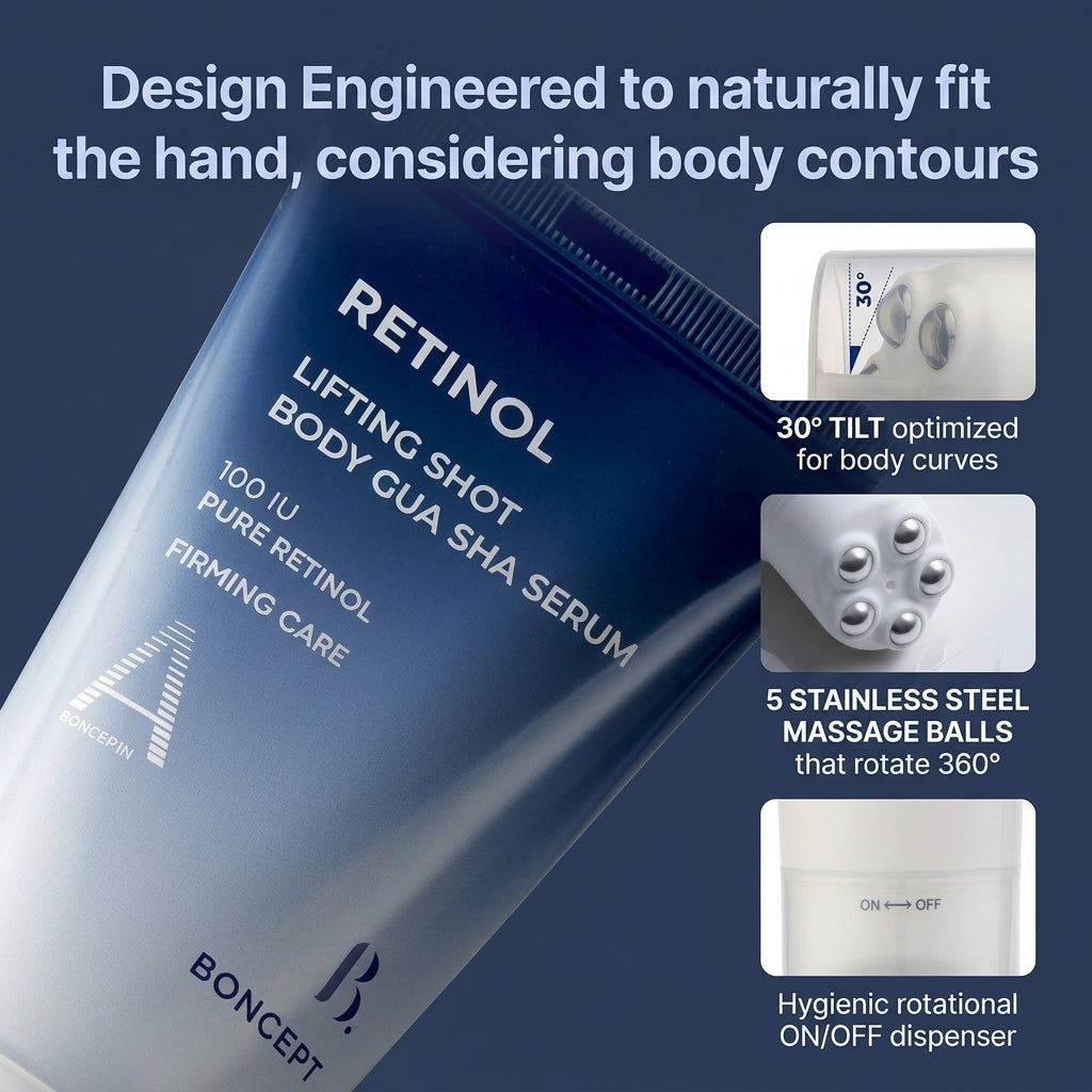 Boncept Retinol Firming Gua Sha Serum 100ml I Wbudowany masażer gua sha 360°