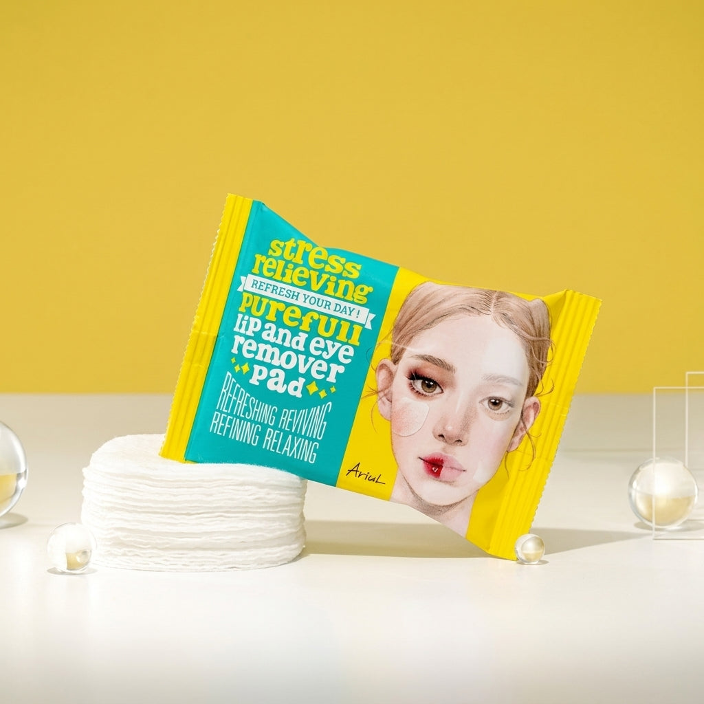 ARIUL Stress Relieving Lip & Eye Remover Pads 30 Stk. | Beruhigende Pads zum Entfernen von Augen- und Lippen-Make-up