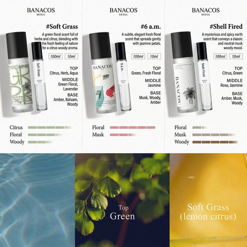 BANACOS Seoul Room&Fabric Spray 100ml I 01.Soft Grass