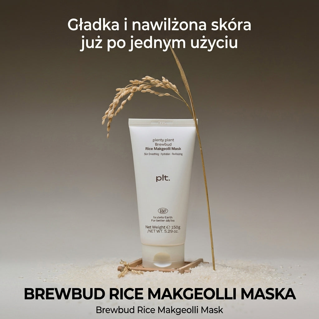 Plenty Plant Brewbird Ricewine Mask I Słodki pocałunek ryżu, drożdży i czasu.