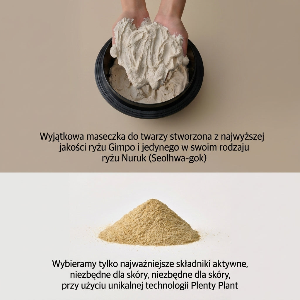 Plenty Plant Brewbird Ricewine Mask I Słodki pocałunek ryżu, drożdży i czasu.