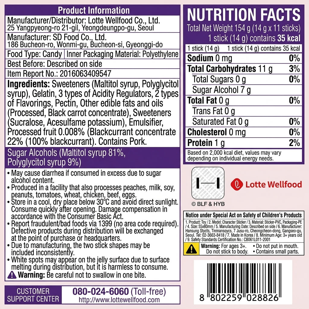 Blackcurrant Jelly 154g – edycja ENHYPEN (bez cukru)