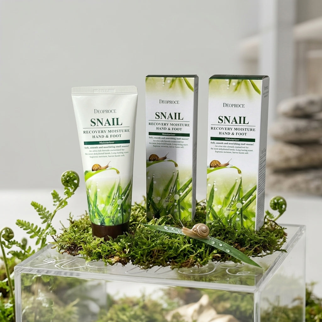 Deoproce Snail Recovery Moisture Hand & Foot Cream 100 ml I Regenerujący krem do rąk i stóp ze śluzem ślimaka