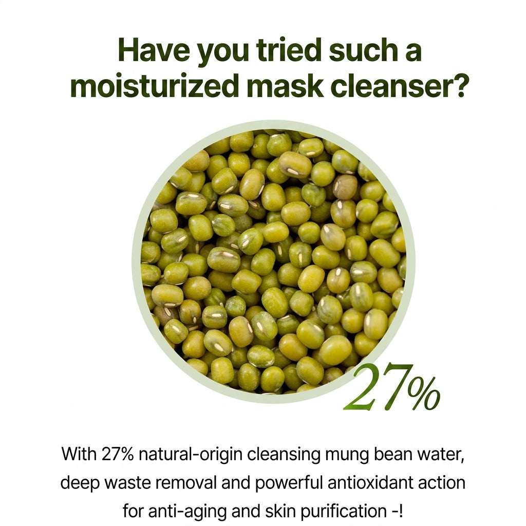 Dr. Reborn Mung Beans Claypack & Foam cleanser (100ml) I Wyprzedaż – Ostatnia sztuka