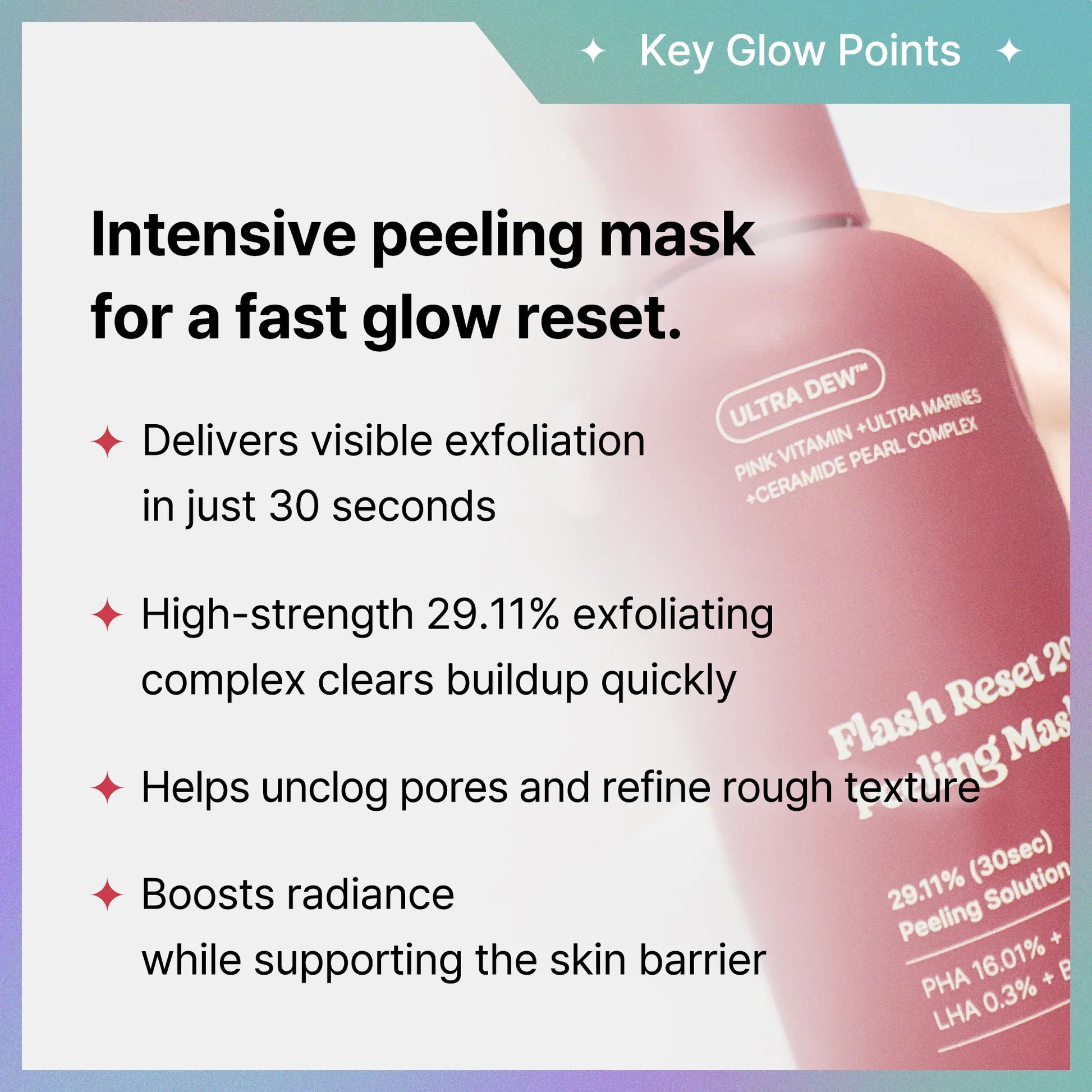 LEPS Flash Reset 29 Peeling Mask 105ml I Efekt Gładkiej Skóry w 30 Sekund