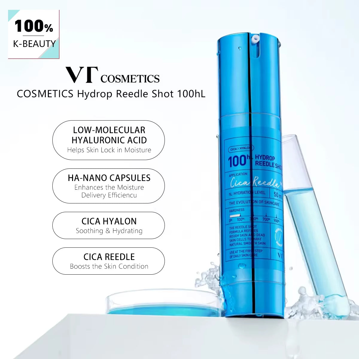 VT COSMETICS Hydrop Reedle Shot 100 HL (50ml) I Hydro-Layering (HL)