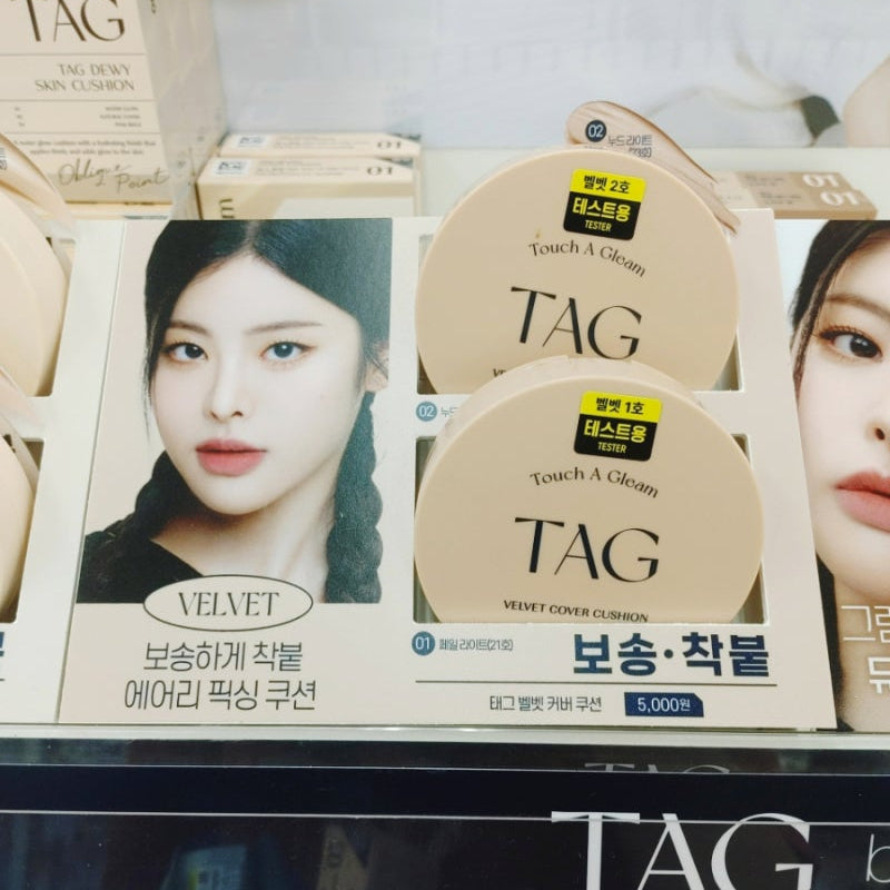 TAG Velvet Cover Cushion No.02 Nude Light I Kryjący podkład w cushionie o aksamitnym wykończeniu