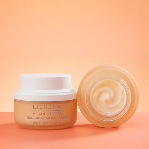 Licorne Vegan Cantus Deep Moist Facial Cream 50ml I Intensywnie nawilżający krem do twarzy z ekstraktem z kaktusa (vegan)
