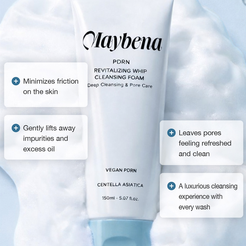 MAYBENA PDRN Revitalizing Whip Cleansing Foam I PDRN Centella Asiatica