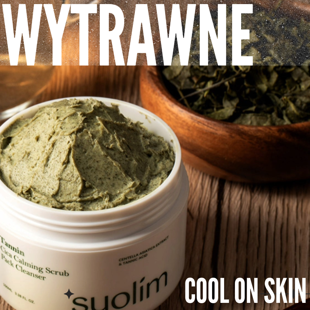 SUOLIM Tannin Cica Calming Scrub Pack Cleanser 100ml I Chłodzący Balsam do Demakijażu i Mycia Twarzy