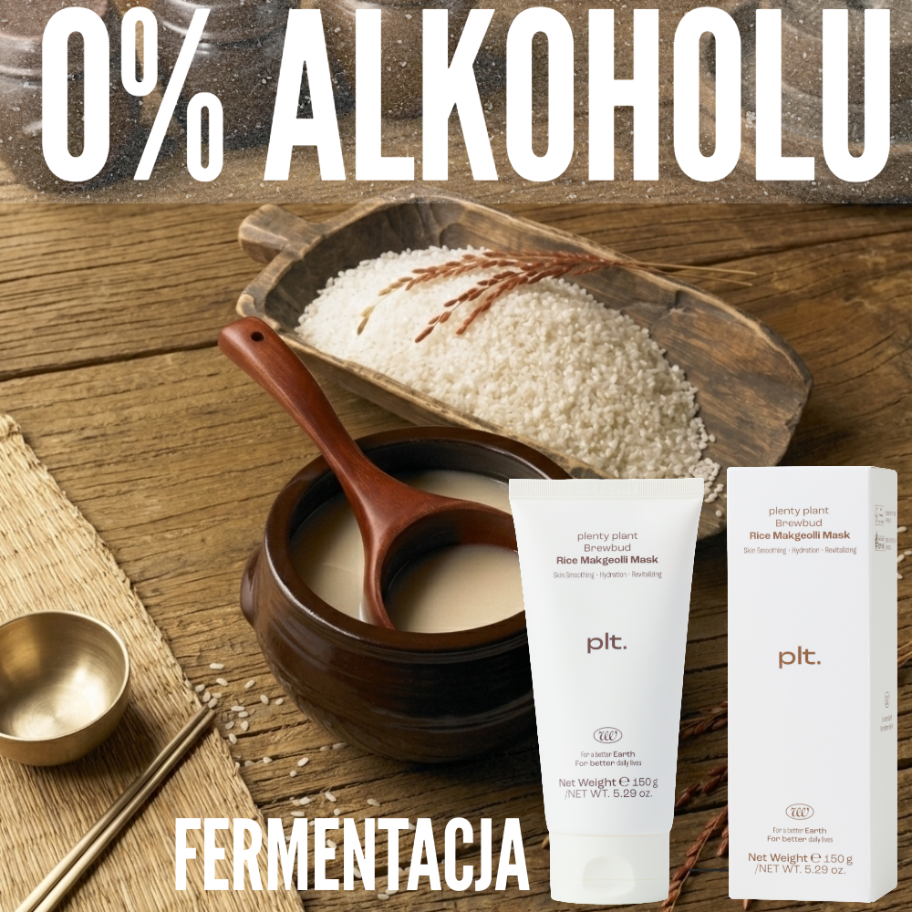 Plenty Plant Brewbird Ricewine Mask I Słodki pocałunek ryżu, drożdży i czasu.