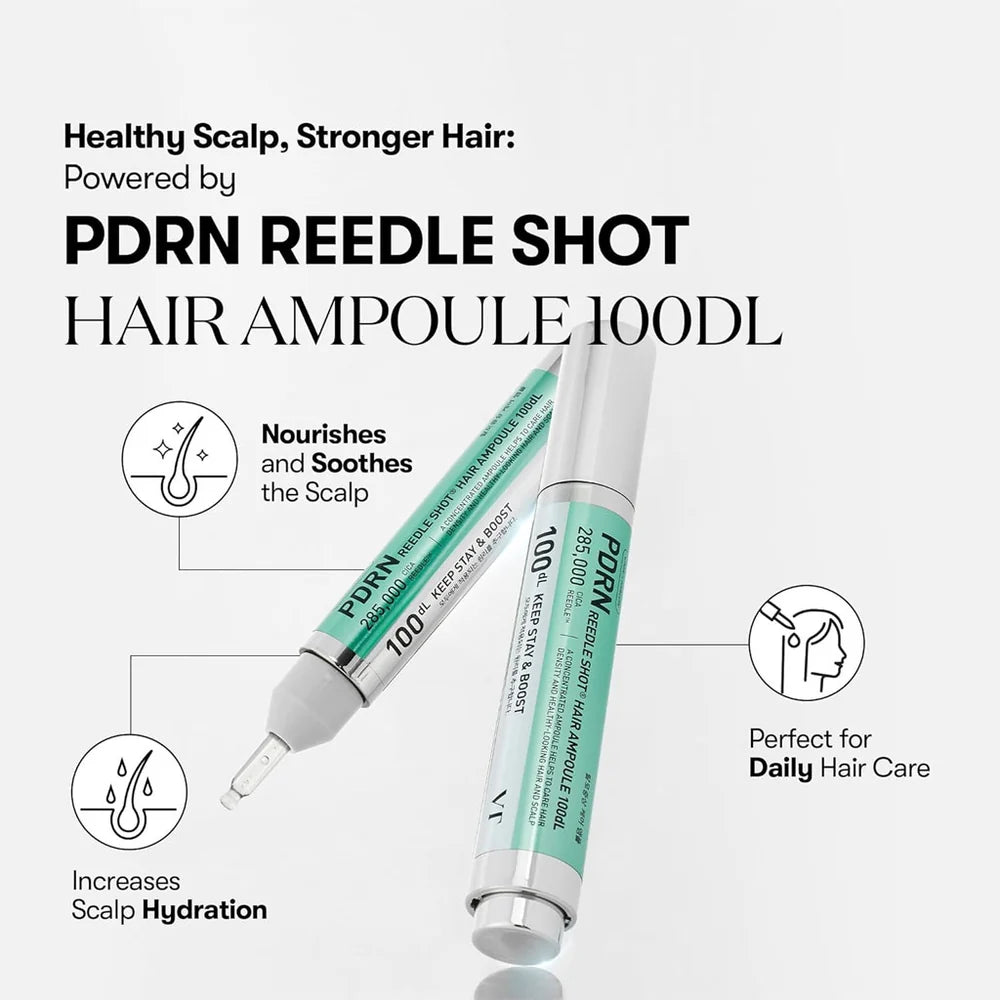 VT COSMETICS PDRN Reedle Shot Hair Ampoule 100dL 15 ml | Scalp