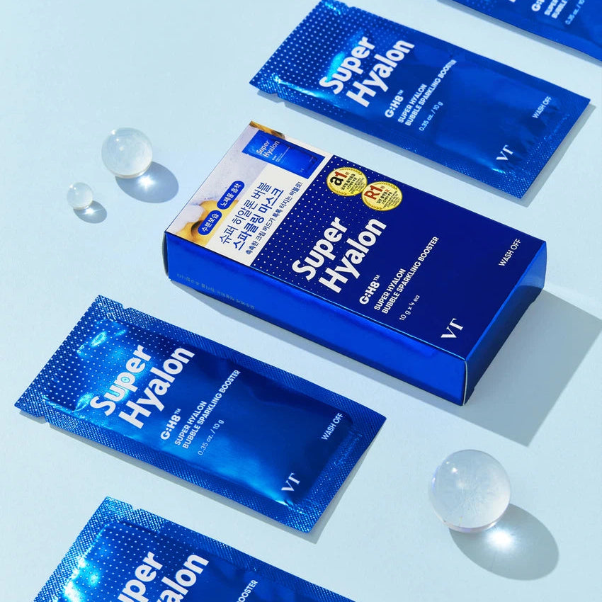 VT Super Hyalon Bubble Sparkling Booster 10g I puszysta formuła Blue Bubble Shot