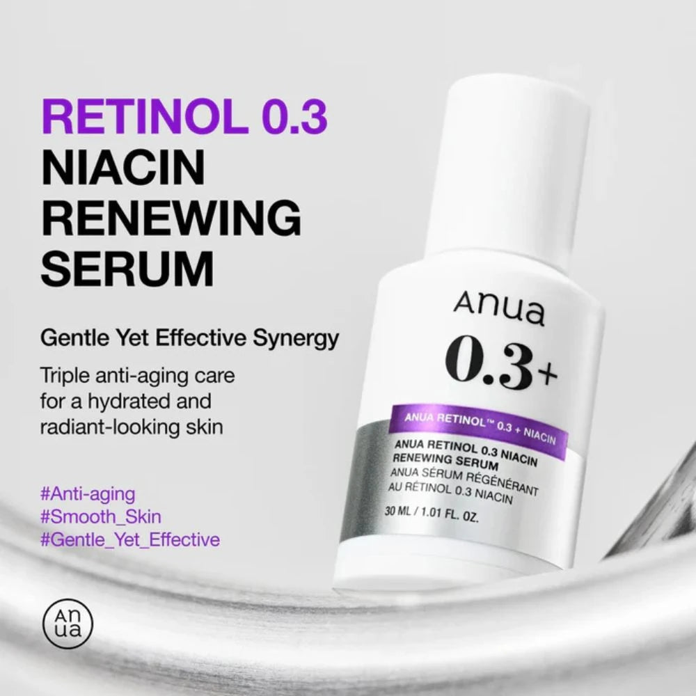 ANUA Nano Retinol™ 0.3% + Niacin Renewing Serum 30ml | Renewal Version