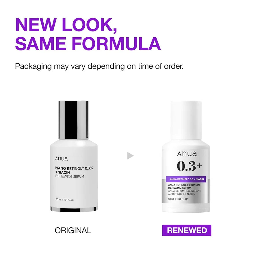 ANUA Nano Retinol™ 0.3% + Niacin Renewing Serum 30ml | Renewal Version