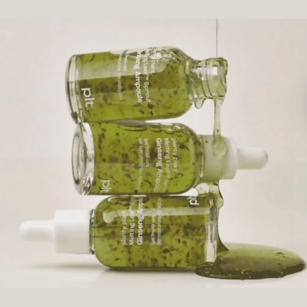Plenty Plant Melting Leaf Ginseng Ampoule I Rozświetlająca ampułka z żeń-szeniem – intensywna regeneracja i glow