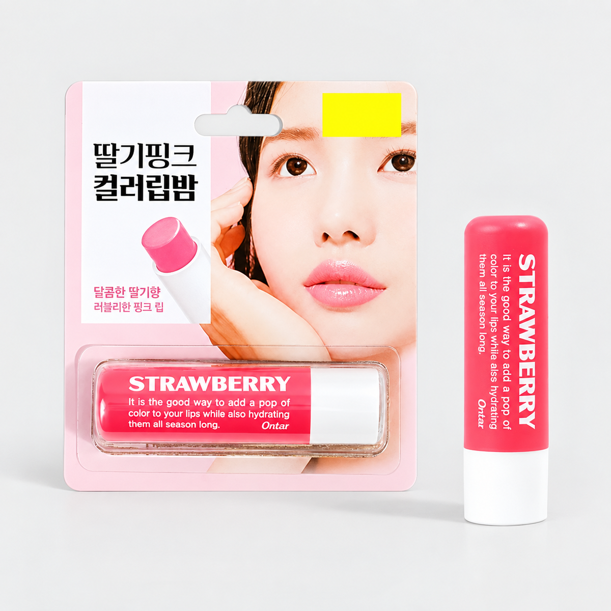 ORIOX Color Lip Balm 4.8g | Strawberry Pink