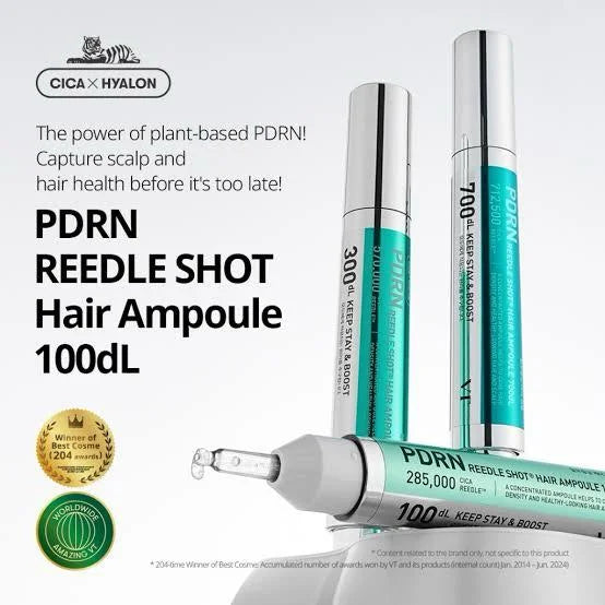 VT COSMETICS PDRN Reedle Shot Hair Ampoule 100dL 15 ml | Scalp