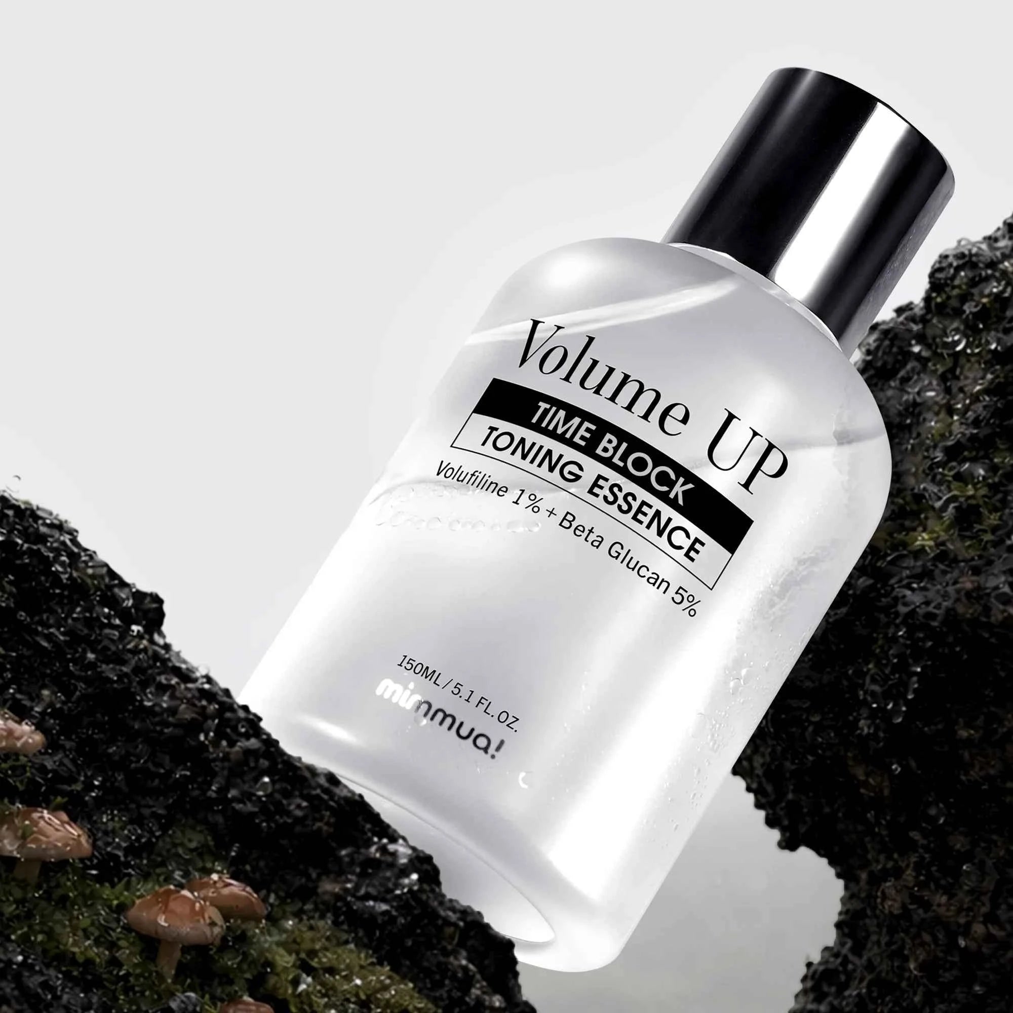 Mimmua! Volume UP Time Block Toning Essence 150ml – Esencja Tonizująca Wypełniająca Skórę z 1% Wolufiliny i 5% Beta-Glukanu