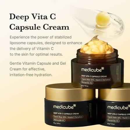 MEDICUBE Deep Vita C Capsule Cream – Rozjaśniająco-Ujędrniający Krem Kapsułkowany (55g)