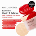 MEDICUBE Red Succinic Acid Peeling Pad 155g (70 szt.) – Złuszczające Płatki Przeciwtrądzikowe z Kwasem Bursztynowym