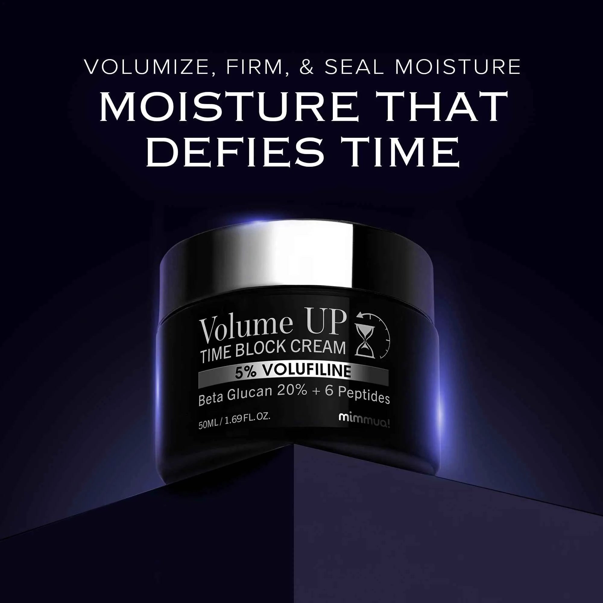 Mimmua! Volume UP Time Block Cream 50ml – Wypełniający Krem Przeciwstarzeniowy z 5% Wolufiliny i 6 Peptydami