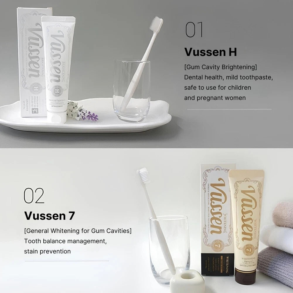 Vussen H Brightening Toothpaste 120g | Ostem Pharma 5% hydroksyapatytu