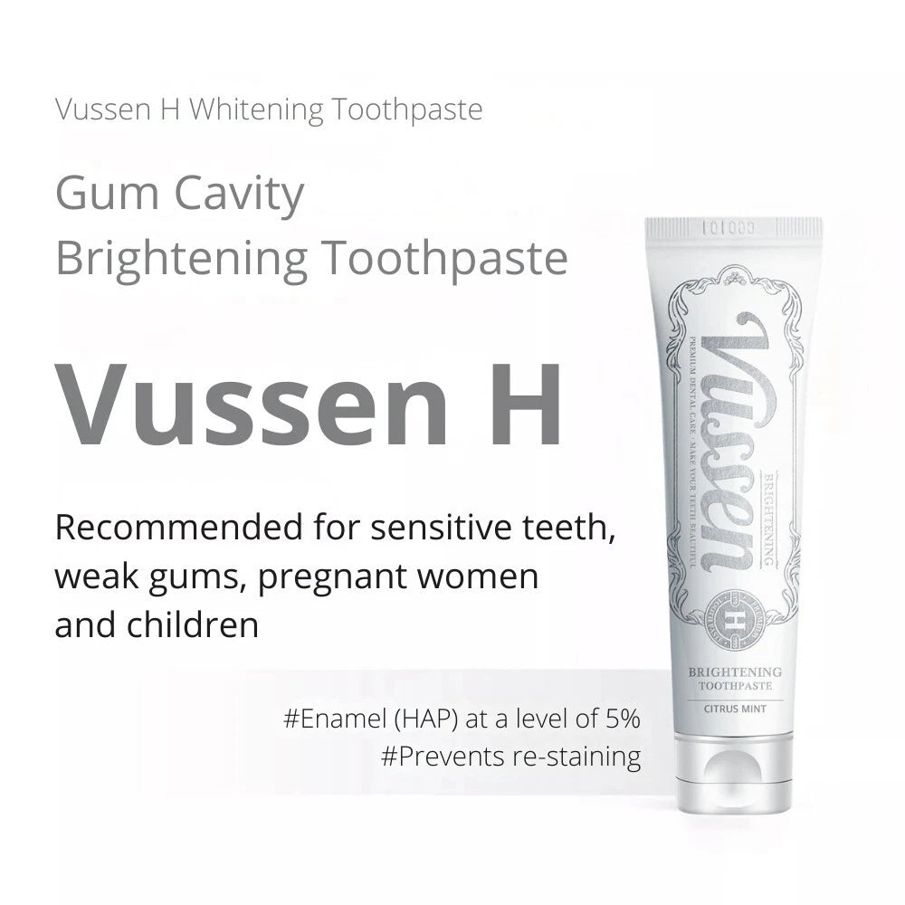 Vussen H Brightening Toothpaste 120g | Ostem Pharma 5% hydroksyapatytu