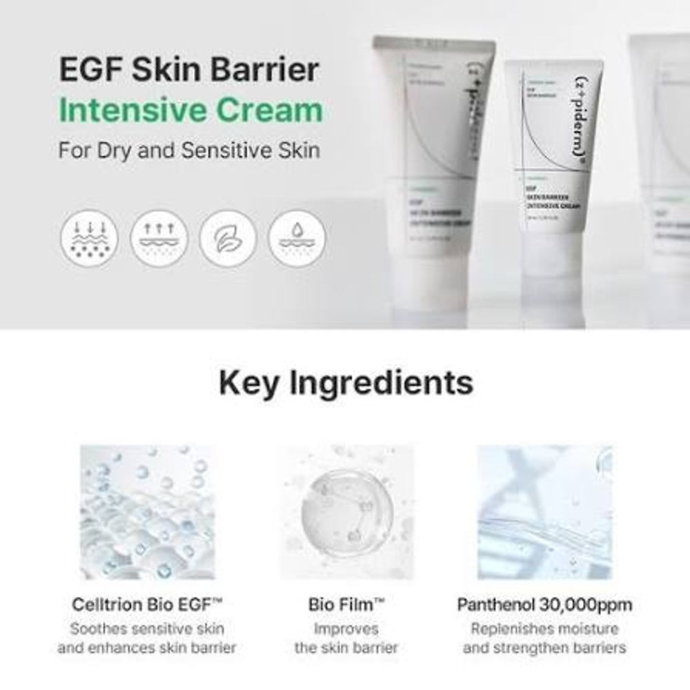 ZIPIDDERM EGF Skin Barrier Intensive Cream 80ml | Głębokie nawilżenie z mocą Bio EGF