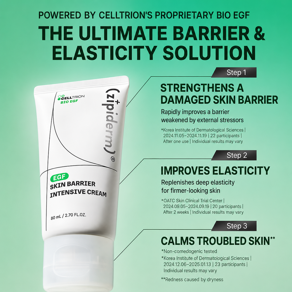 ZIPIDDERM EGF Skin Barrier Intensive Cream 80ml | Głębokie nawilżenie z mocą Bio EGF